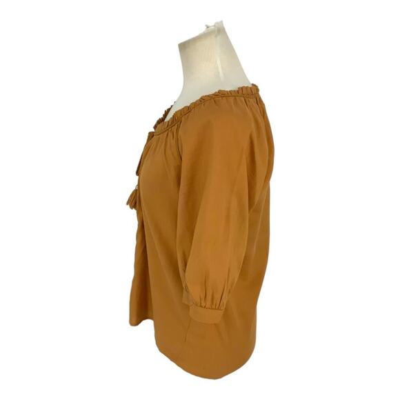Paige Yoanna Boho Elbow Length Sleeve Top In Turmeric Size Small $158 MSRP - Picture 5 of 8